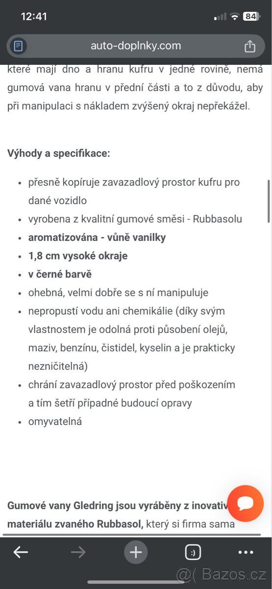 Gumová vana do kufru BMW 3 G20 Sedan (od roku 2018>) - 8