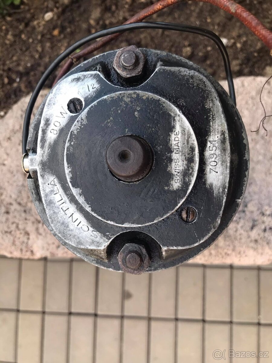 Prodám vzácne dynamo SCINTILLA Swiss made 80 w 1 1/2 - 8