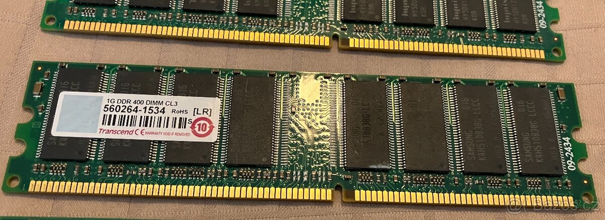 Paměti RAM do PC, typu DDR, DDR2 a DDR3, uvedená cena je za - 8