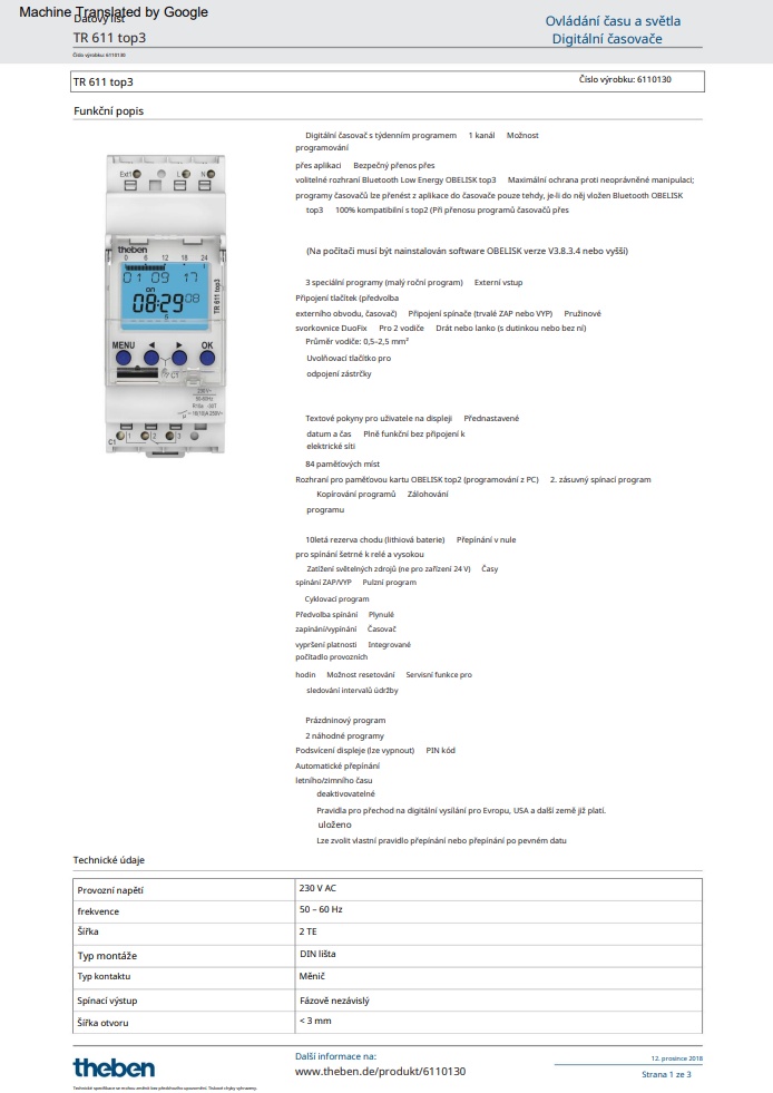 Časové hodiny Theben+Bluetooth - 8