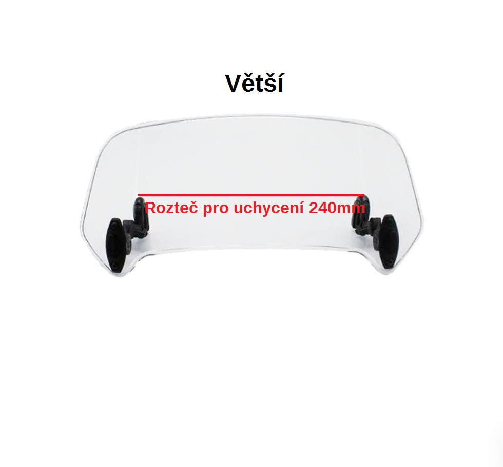 Uni deflektor(prodloužení)plexi chopper,skůtr,apod. - 8