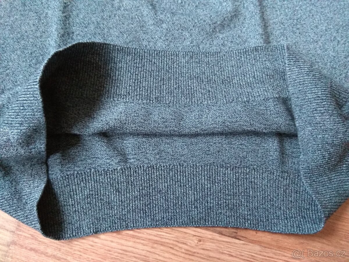 Nový pánský bavlněný svetr C&A - modro-šedý, L - 8