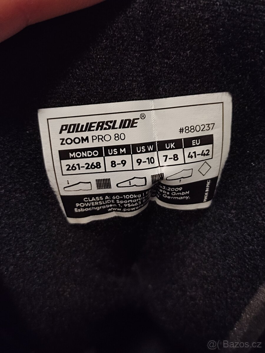 Kolečkové inline brusle Powerslide Zoom Pro Black 80 Trinity - 8