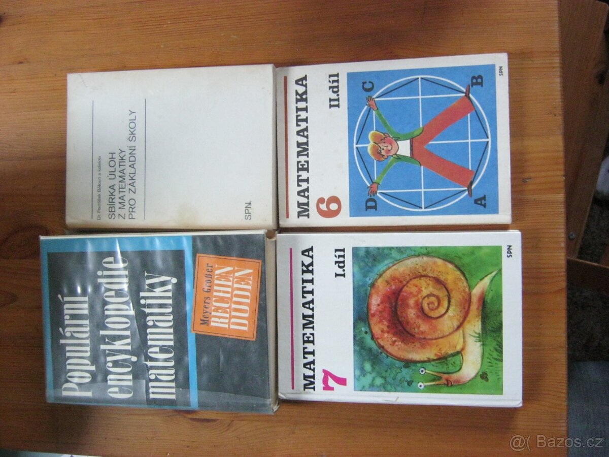 Staré učebnice - atlasy, matematika, čtení aj. - 8