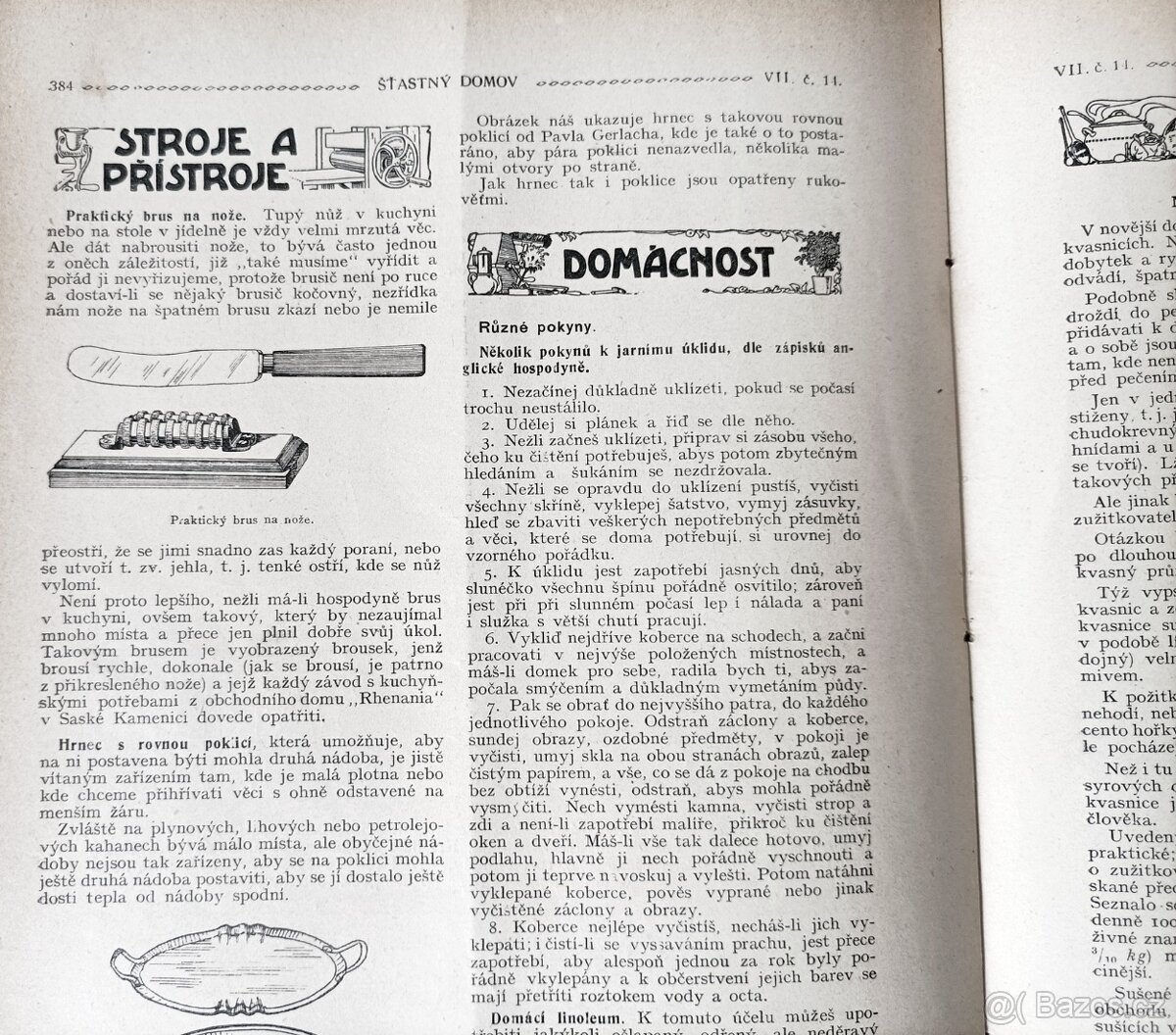 Časopisy ŠŤASTNÝ DOMOV, Rakousko-Uhersko 1911, svázaný - 8