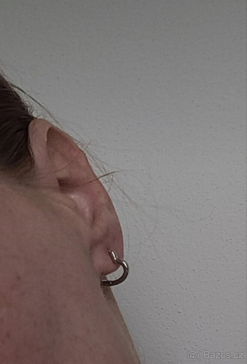 Nové dámské stříbrné náušnice 925 srdce srdíčka ocel - 8