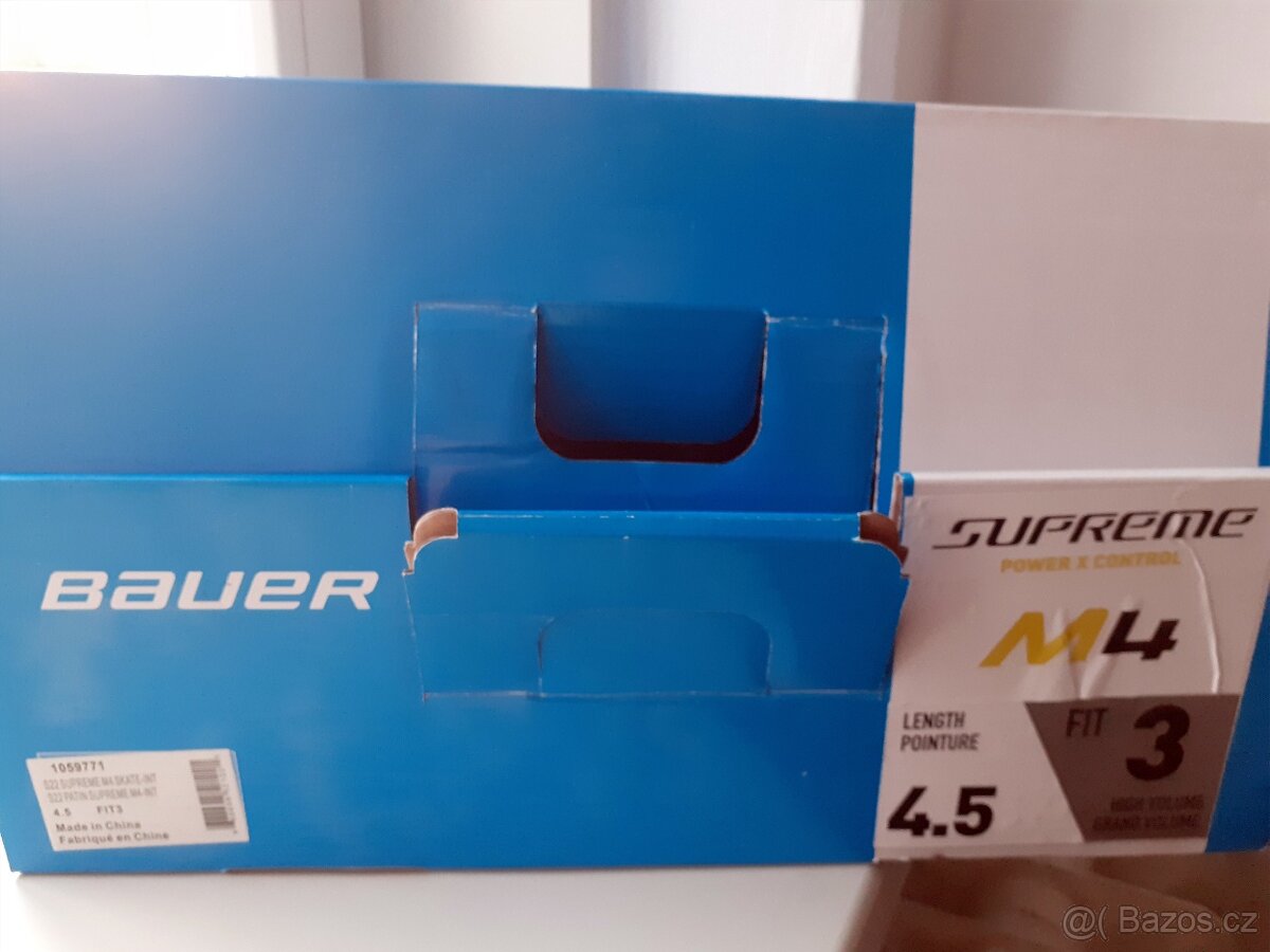 Hokejové brusle Bauer Supreme M4, fit 3, velikost 4,5 - 8