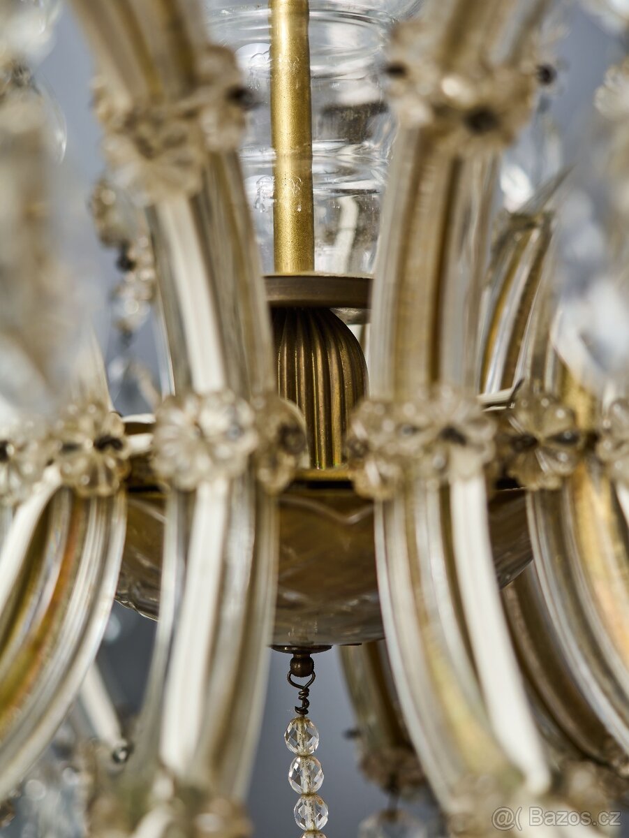 Velký křišťálový lustr Marie Terezie 18 žárovek - 8