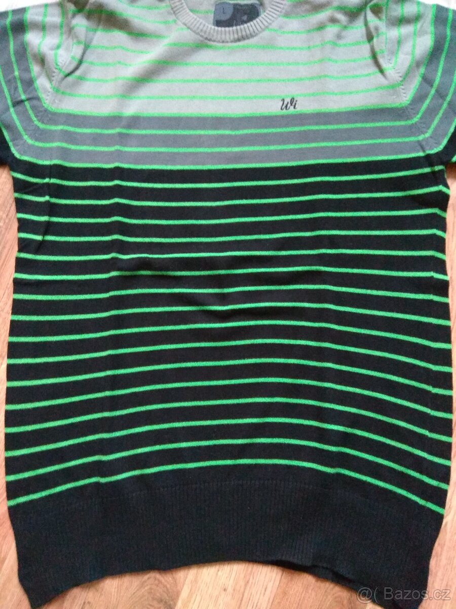 Nový pánský pruhovaný svetr Willard - L, bavlna - 8