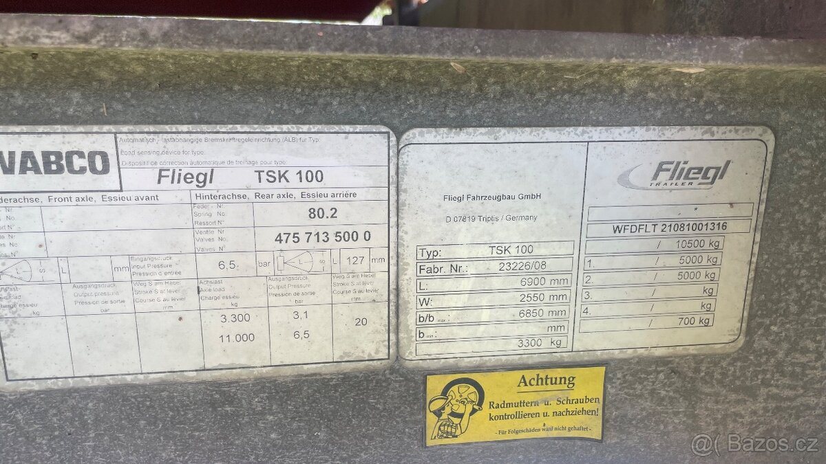 Sklápěcí přívěs Fliegl TSK 100 - 8