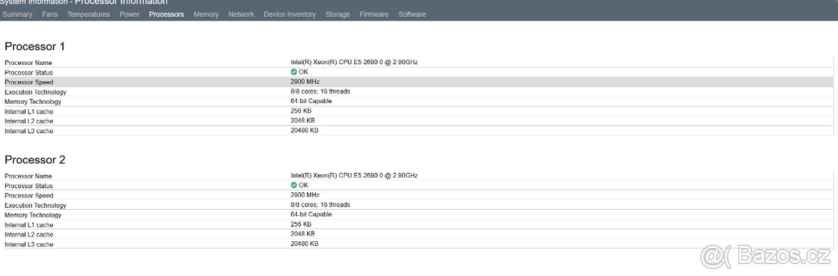Server HP ProLiant DL380p Gen8 - Xeon E5-2690@2,90 GHz, 64GB - 8