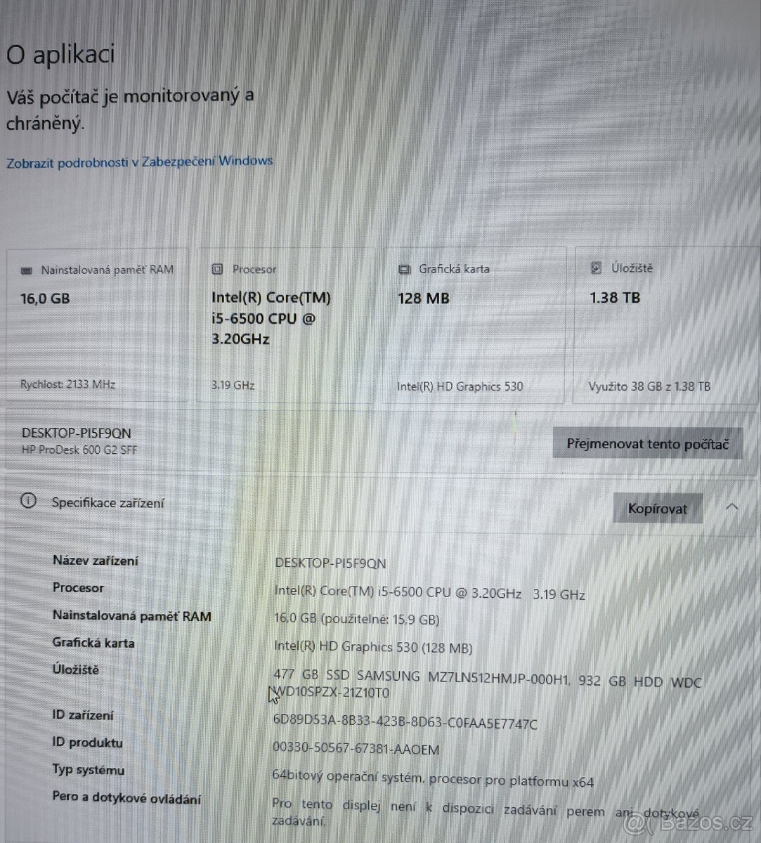 HP ProDesk 600 G2 SFF - 8