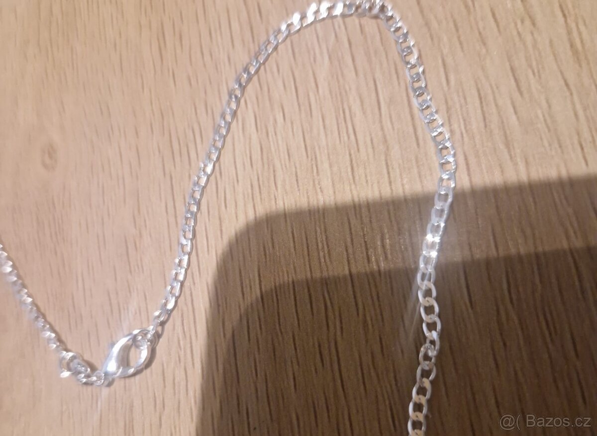 Nový dámský stříbrný řetízek na krk 925 náhrdelník kroucený - 8