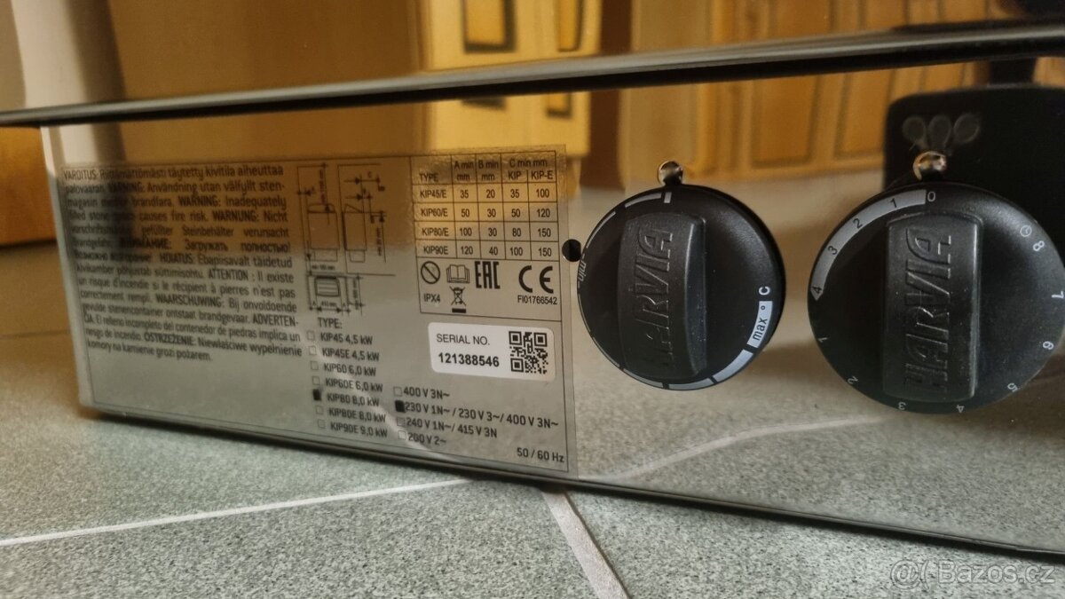 Saunová kamna Harvia KIP80 ( nová ) - 8