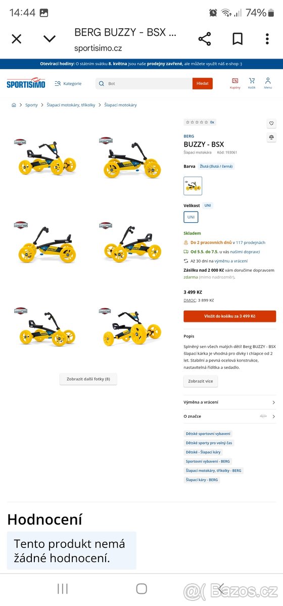 Motokára Berg Buzzy BSX - 8