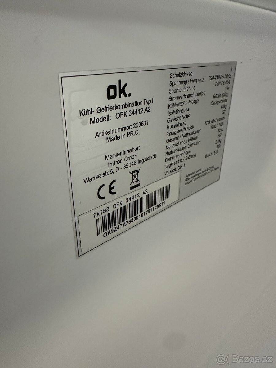 Lednice s mrazákem OK (289) - 8