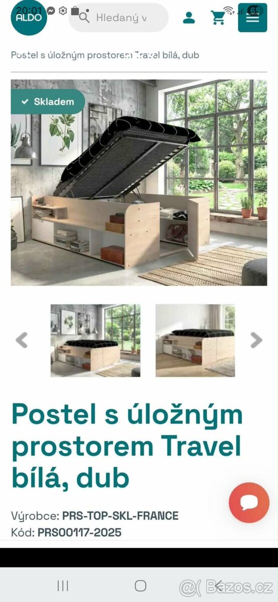 Postel s úložným prostorem - 8