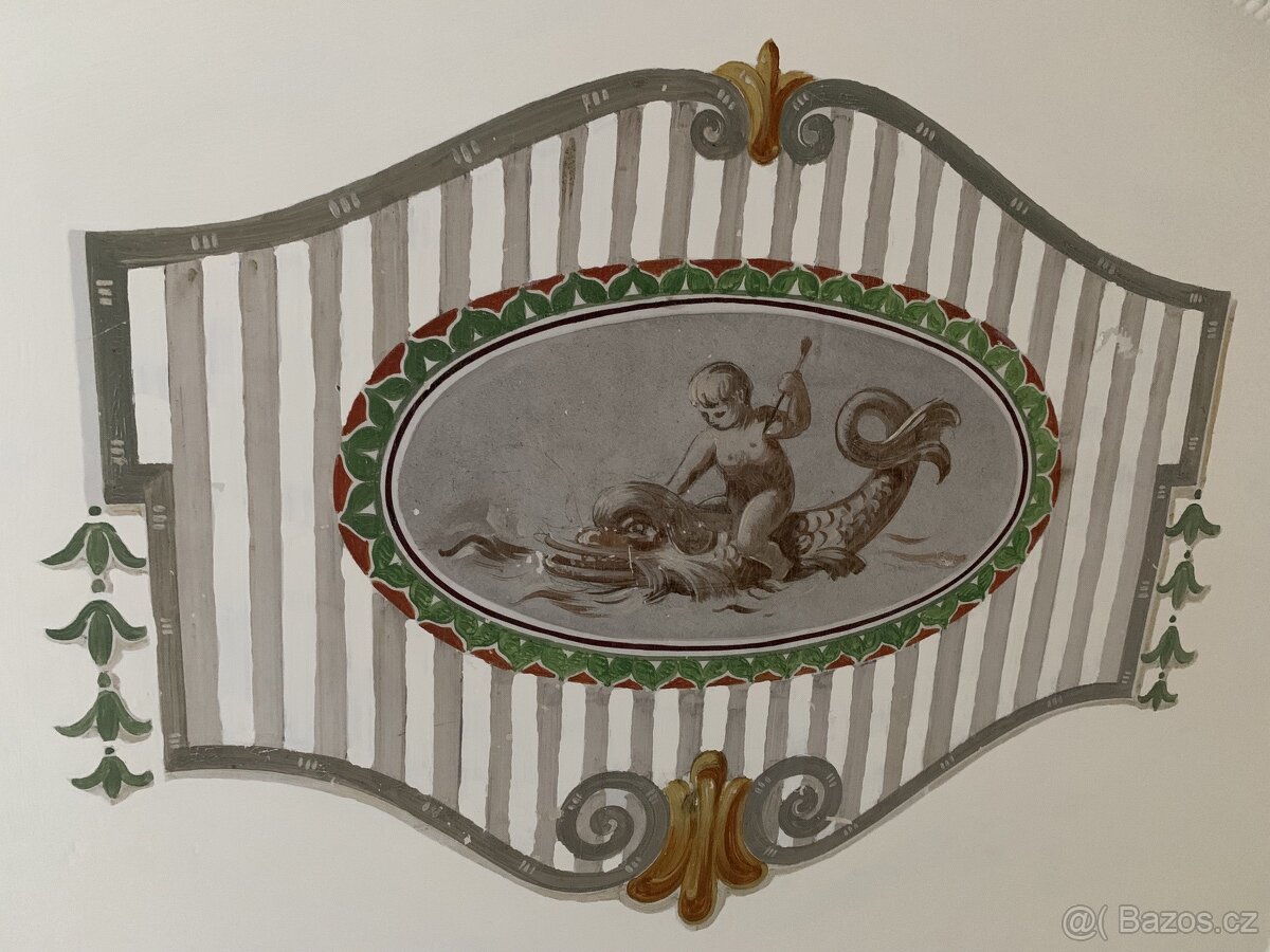 Malovana stara drevena loznice, cista neposkozena - 8