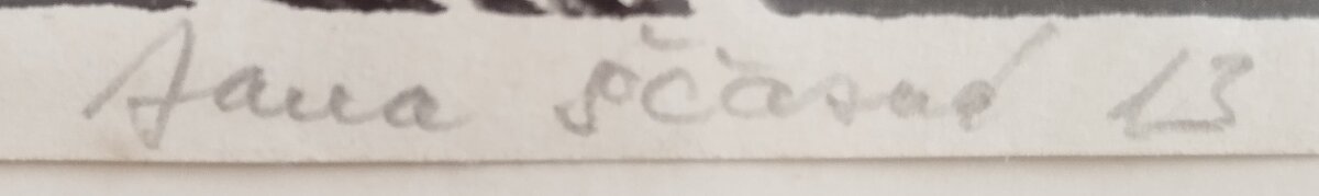 2x linoryt - povolaní krejčí/keramika signováno - 8