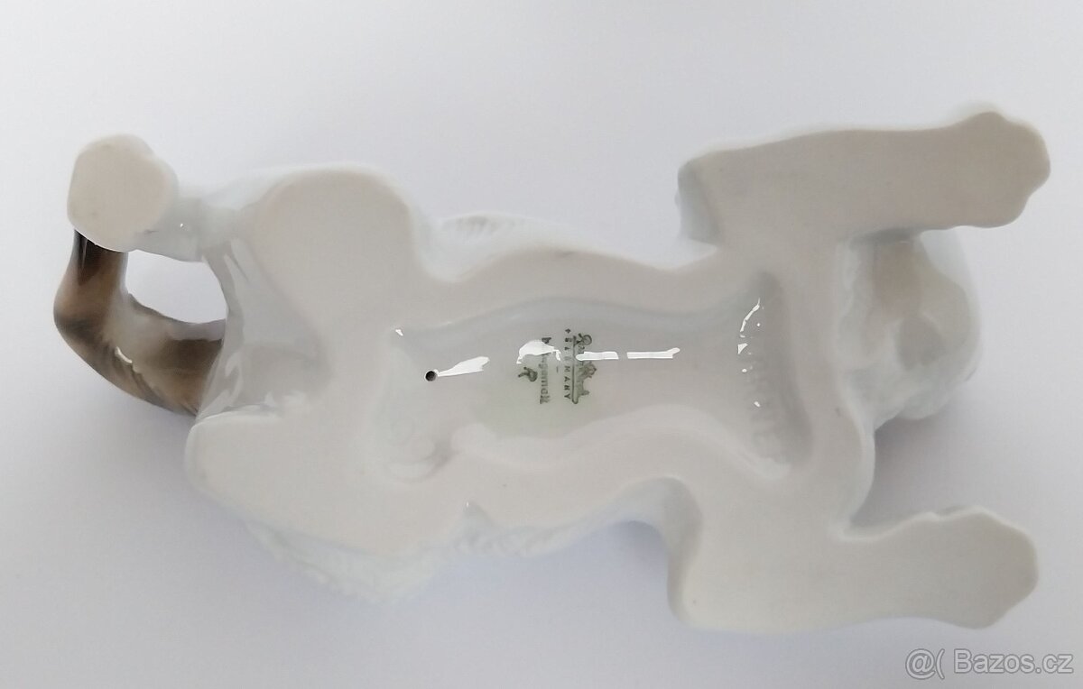 Porcelánová figurka - ležící kočka - Rosenthal - 8