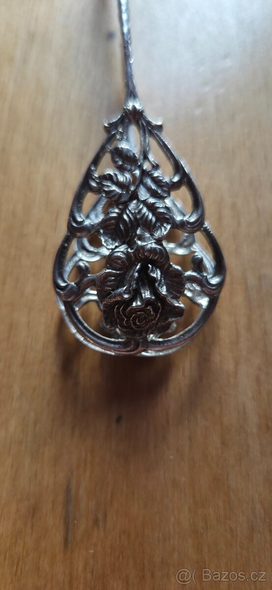 Nádherné stříbrné kleště na cukr - 8