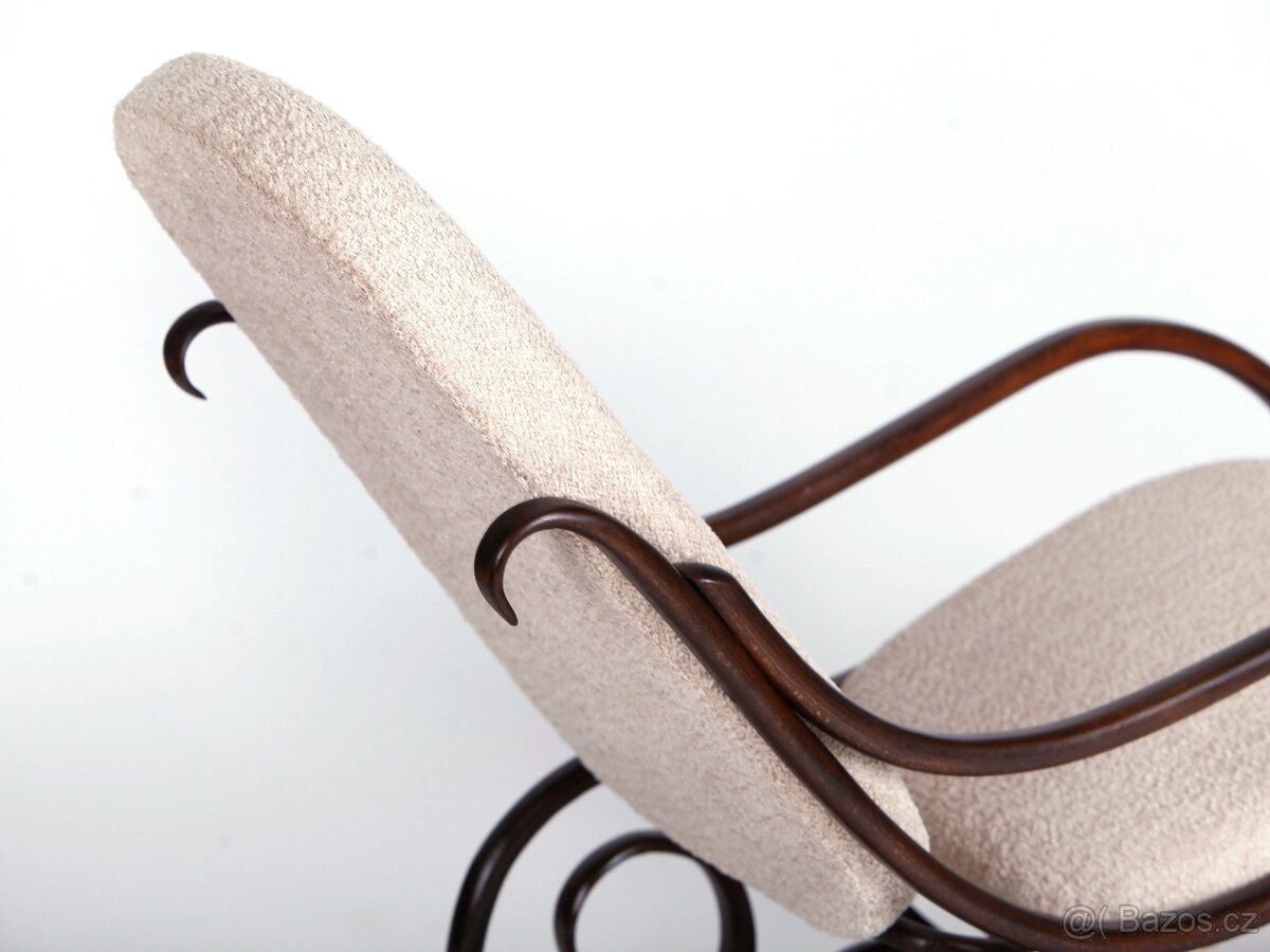 Starožitné houpací křeslo THONET. - 8