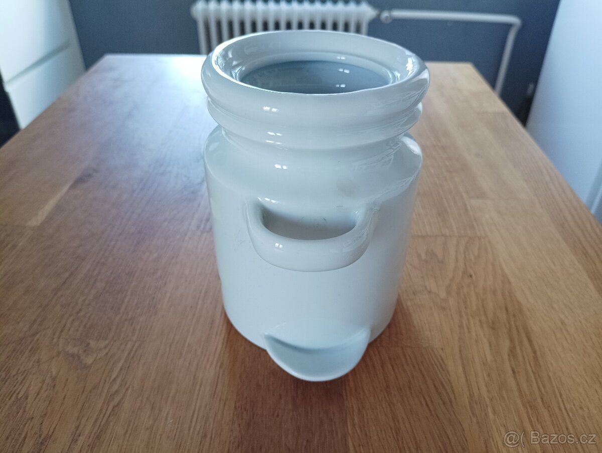 VINTAGE PORCELÁNOVÁ DÓZA NA OKURKY SOLOGNOTE FRANCIE - 8