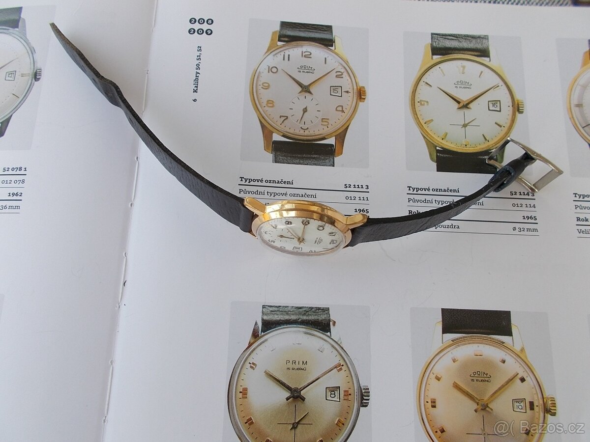 rare typ zlacene prachutesne pouzdro hodinky prim rok 1965 - 8