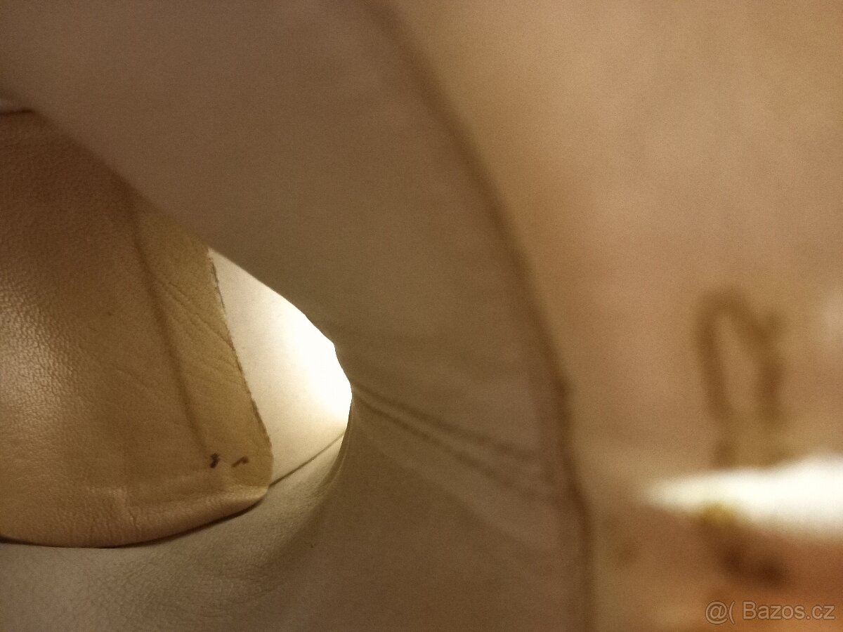 Kožené boty s otevřenou špicí vysokým podpatkem 41 - 8