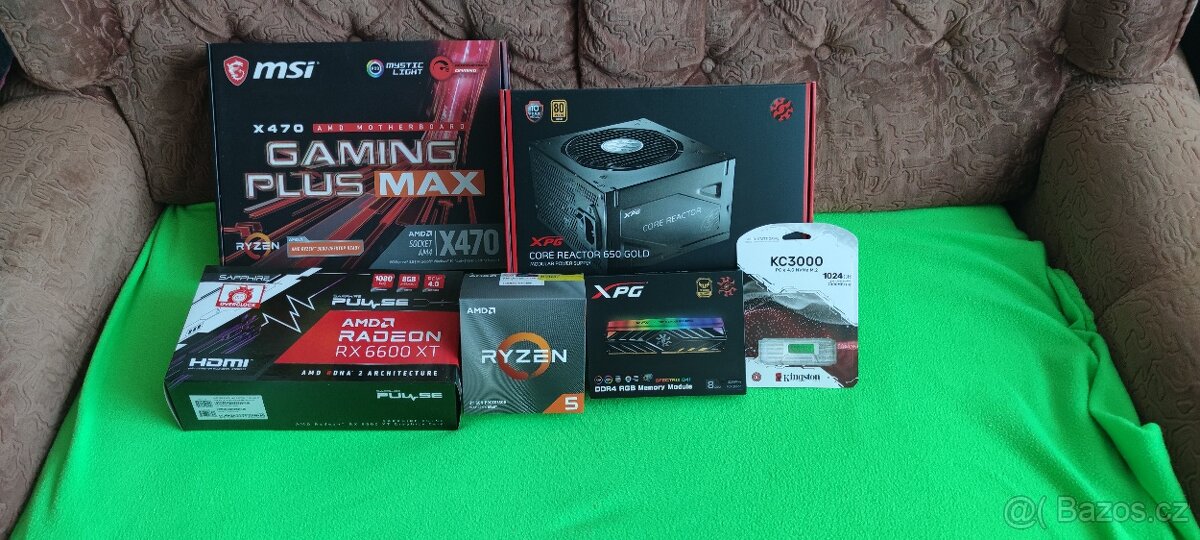 Krásný herní počítač Radeon RX 6600XT,16gb,Ryze5-3600 - 8