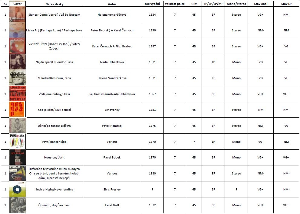 Celá sbírka LP desek velikosti "7" - 8