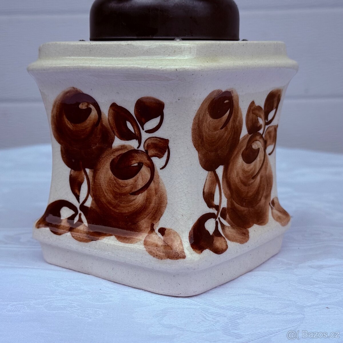 Zdobený keramický mlýnek na kávu - 8