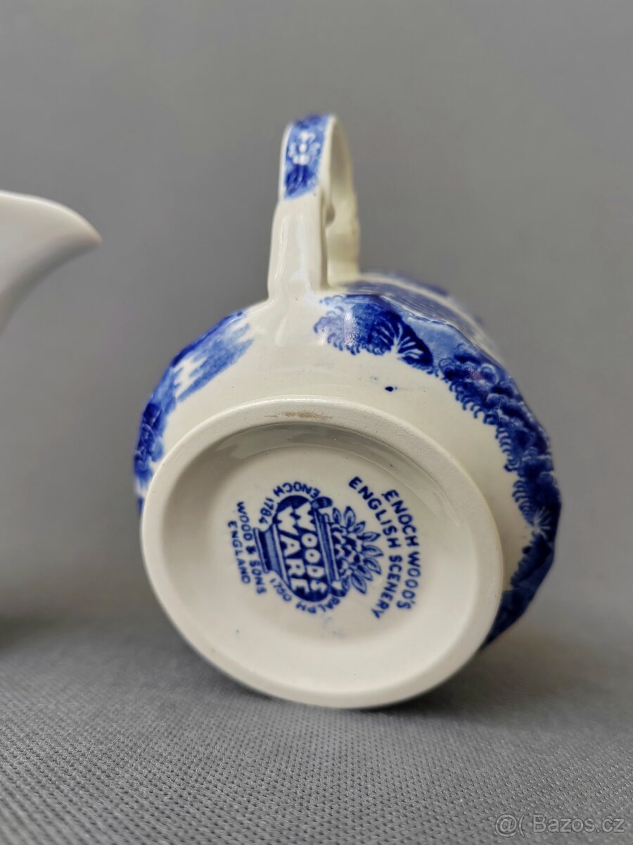 Krásný porcelánový a keramický mlecenky - 8