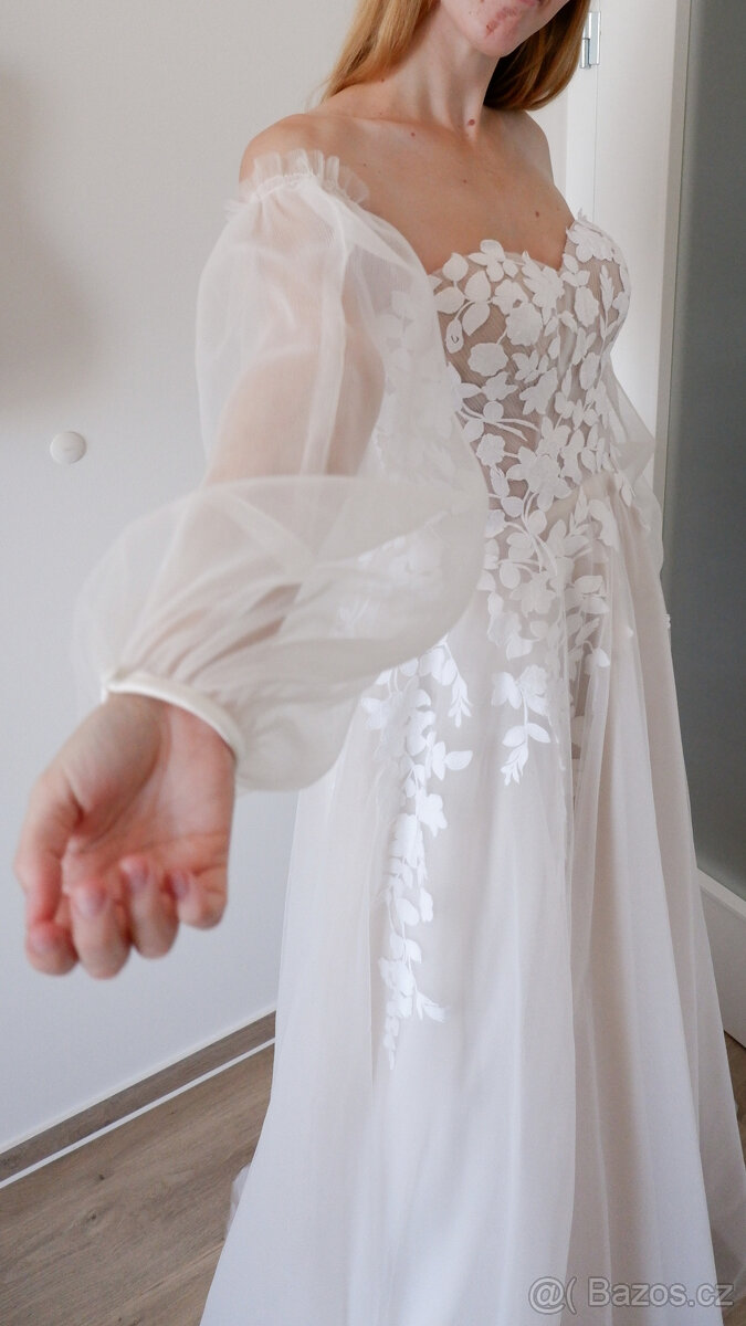 Svatební šaty vel. 36/38 - 8