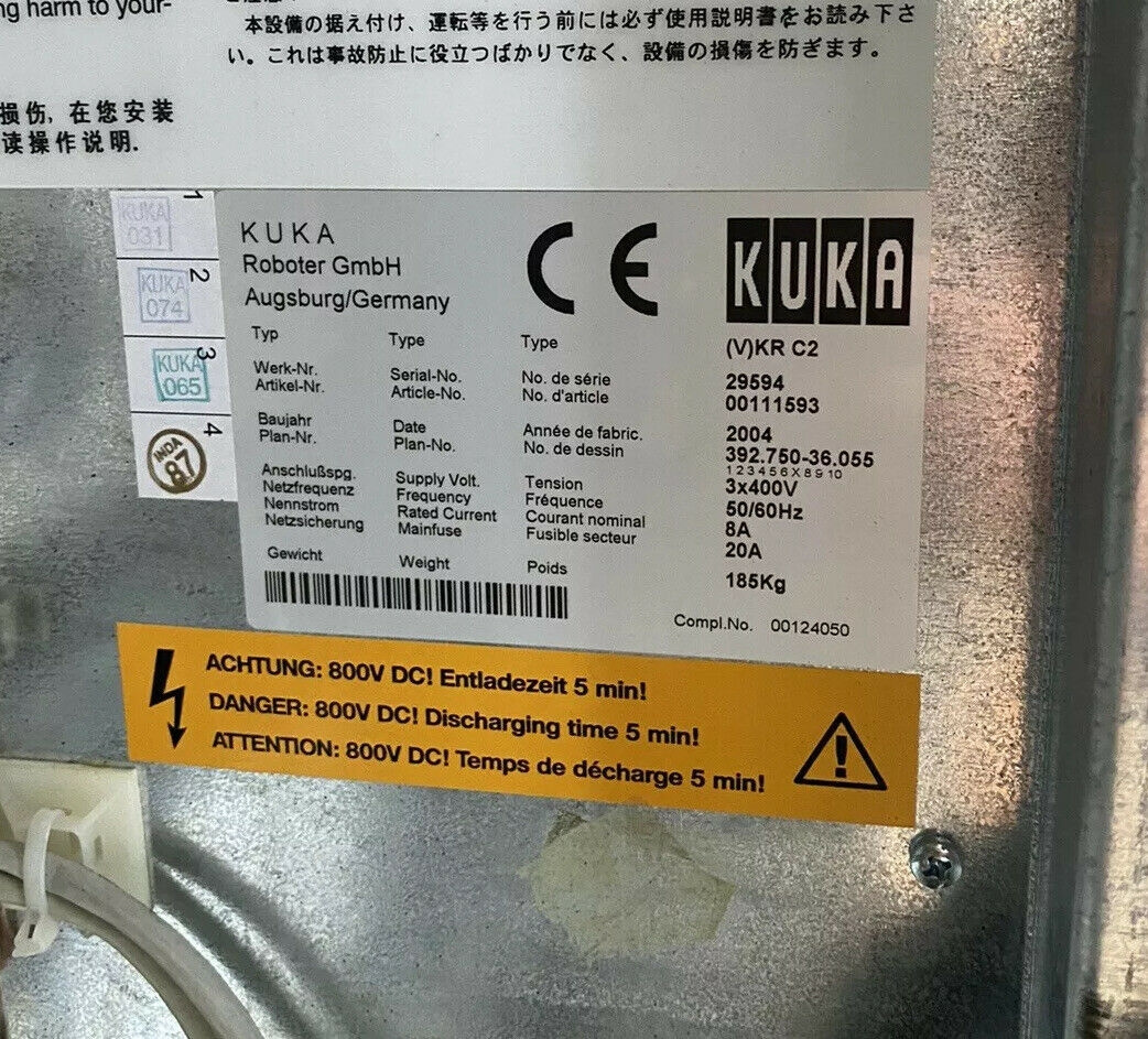 Průmyslový robot KUKA KR210 s řídicí jednotkou KRC2, rok výr - 8