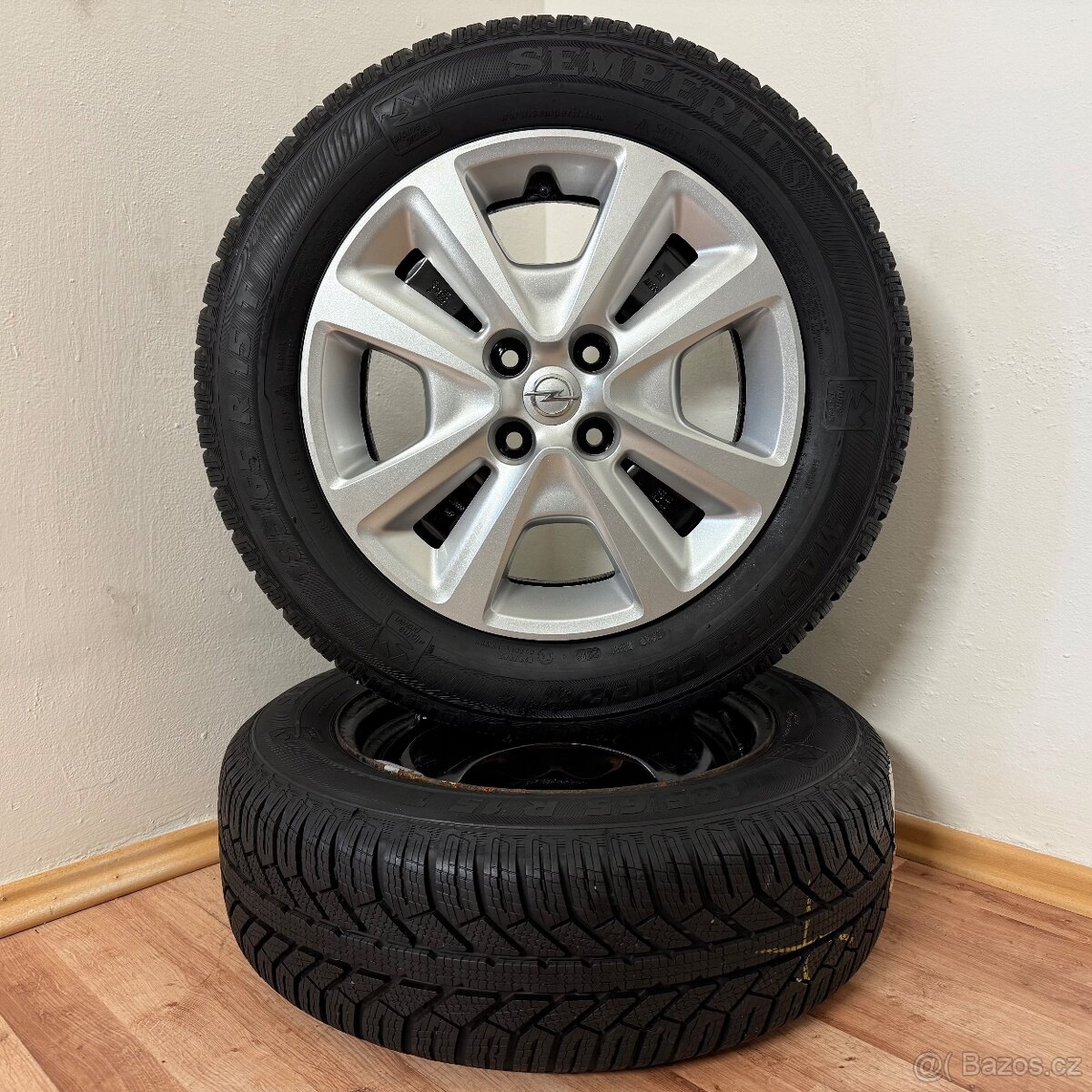 OPEL CORSA E 4x100 R15 ET39+ZIMNÍ 185/65R15 7/6mm - 8