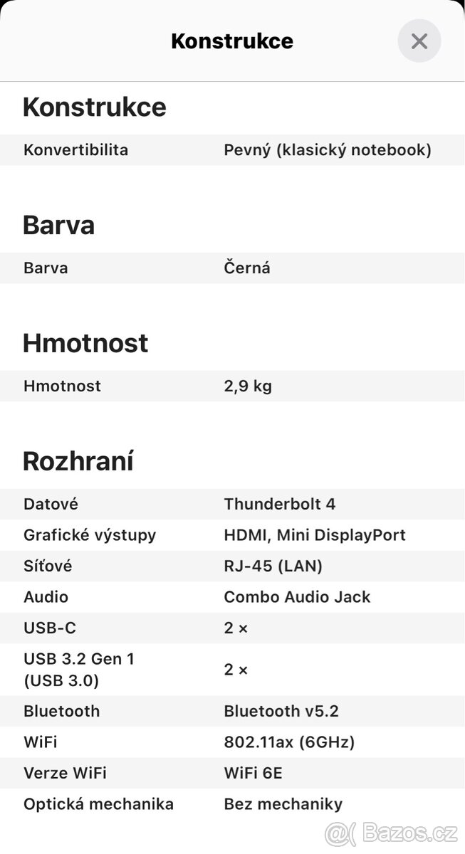 Herní notebook Rtx 3080, 64Gb RAM - 8
