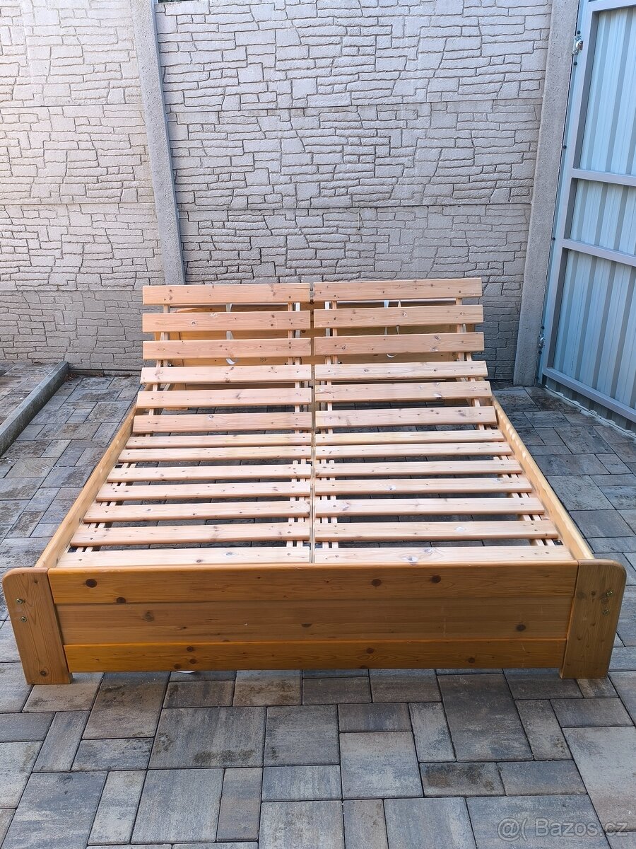 Prodám manželskou postel + Matrace ZDARMA - 8