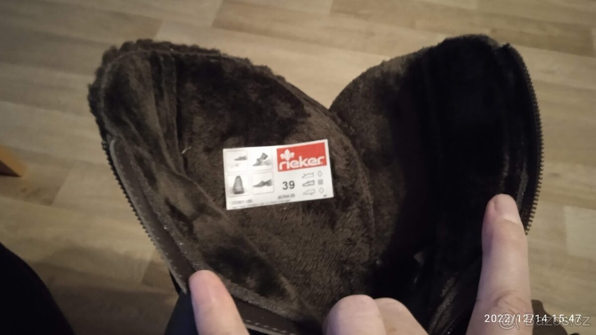 NOVÁ DÁMSKÁ KOTNÍKOVÁ OBUV RIEKER vel. 39 + KRÉM NA OBUV - 8