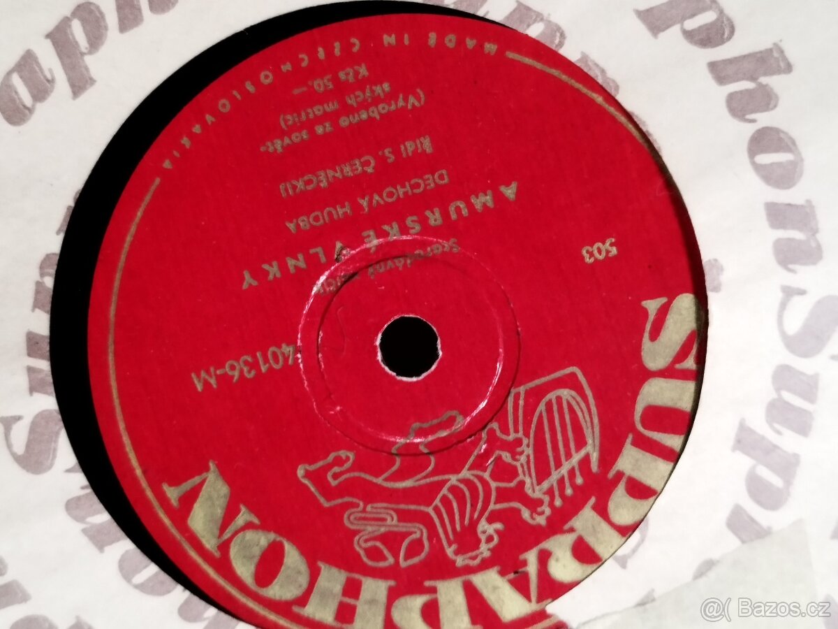 Gramofonové desky z 50. Let. Šelakové, nepoškrabané - 8