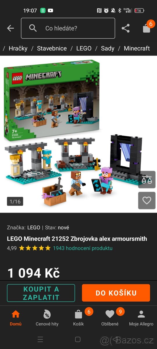 Lego Minecraft mix setů - 8