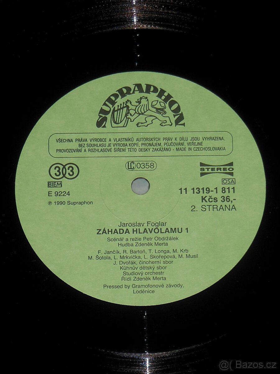Dvě LP J. Foglar - Záhada Hlavolamu-1 + Záhada Hlavolamu-2 - 8