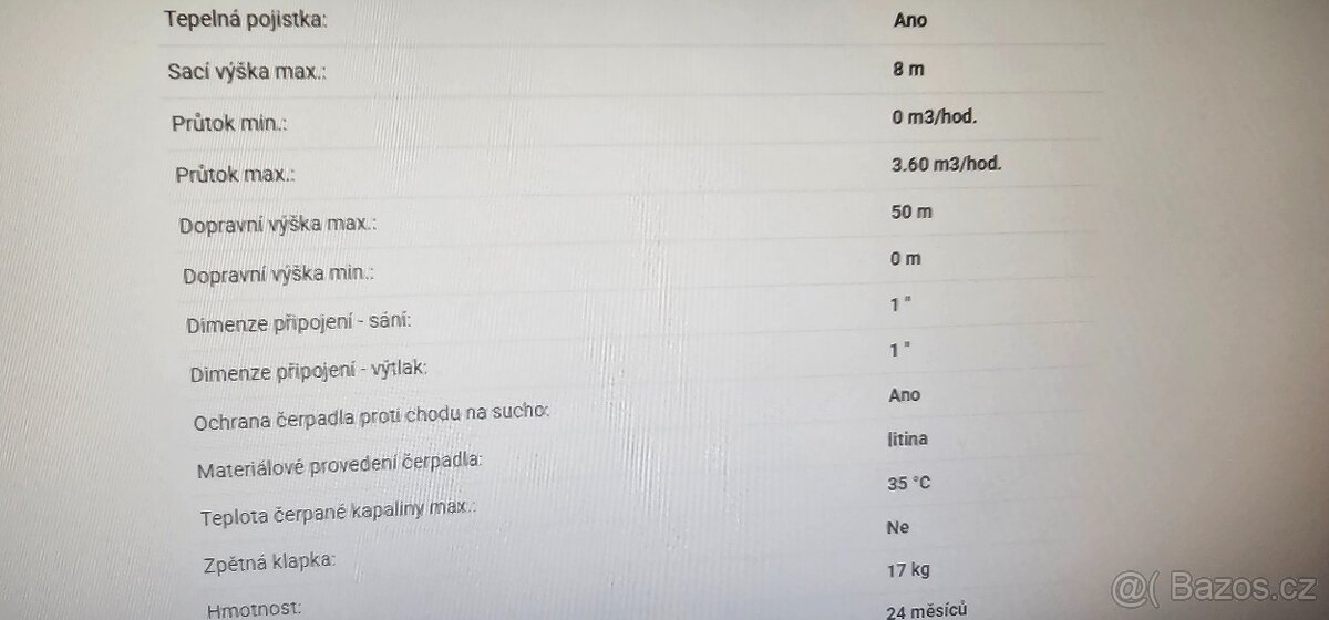 Samonasávací čerpadlo JET 100A Y verze Long - 8