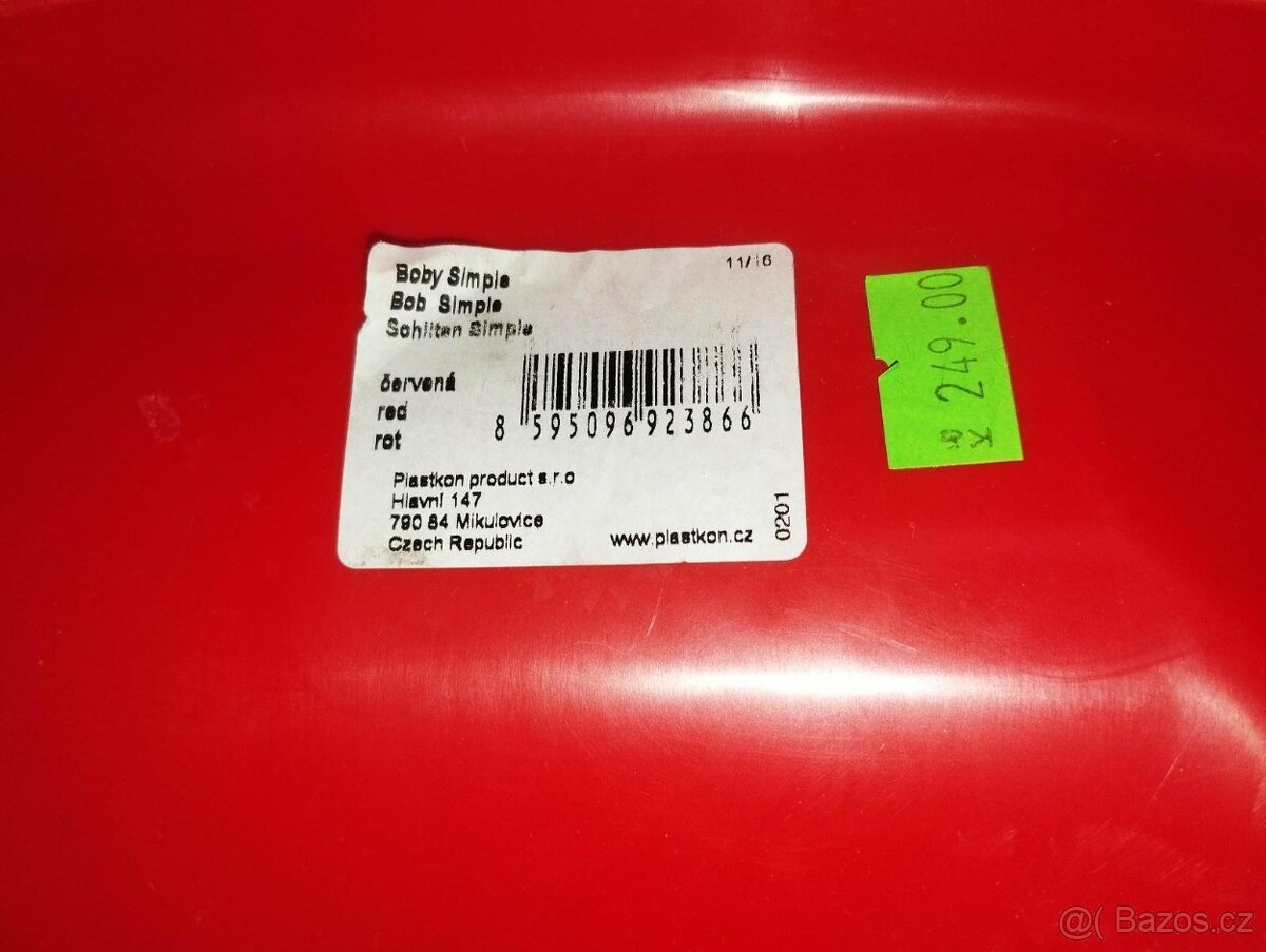 Boby Plastkon SIMPLE červená 3531CE bez brzd - 8