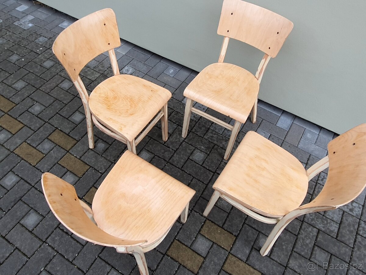 Celodřevěné jídelní židle TON po renovaci - 8