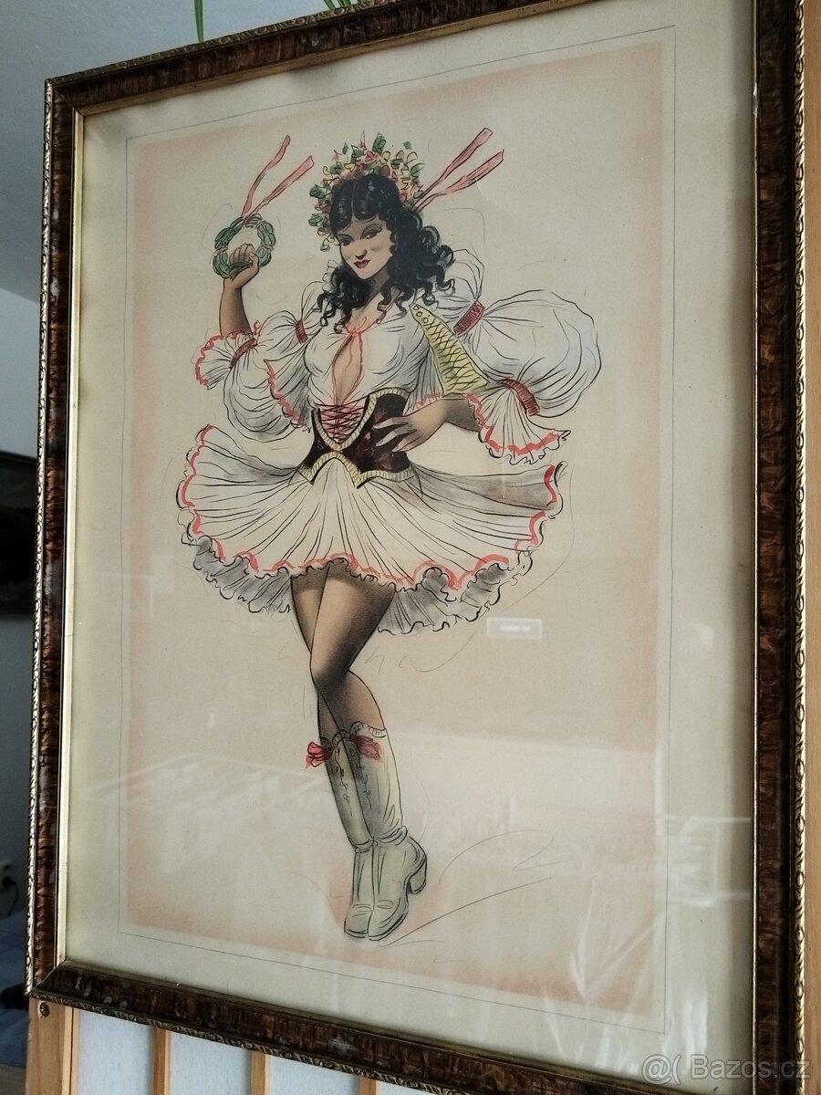 obraz TANEČNICE S VĚNEČKEM, Jaroslav Štika - 8