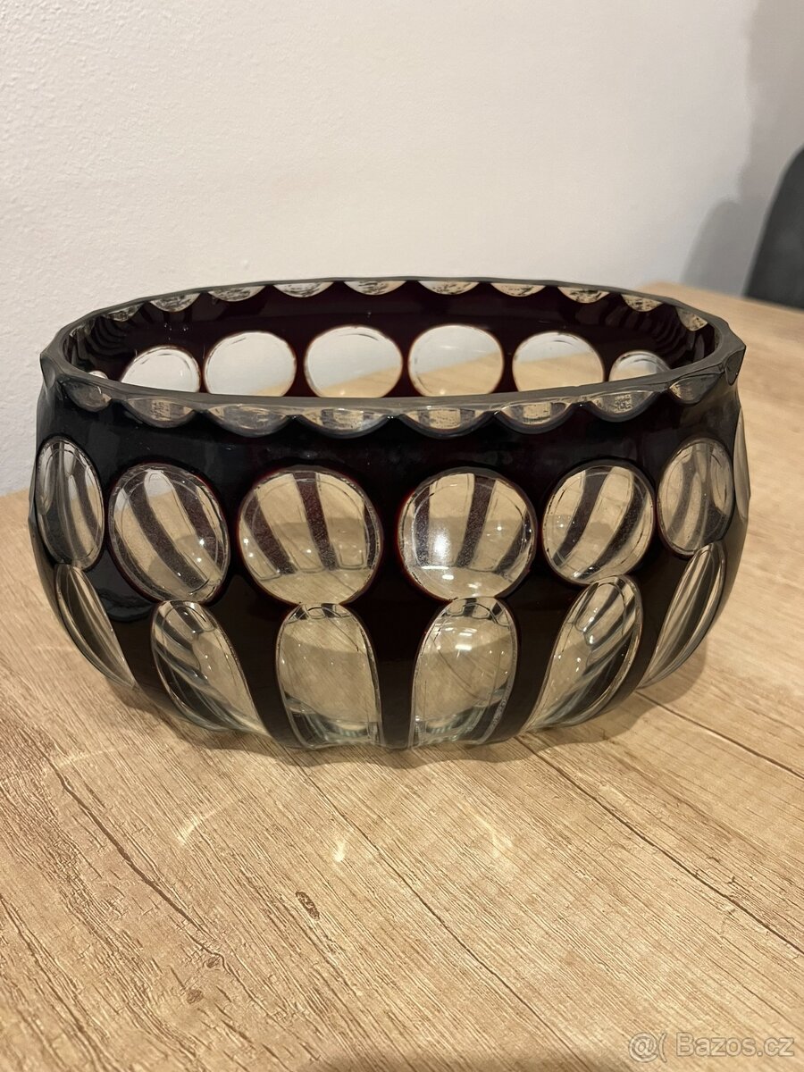 Starožitná rubínová mísa - 8