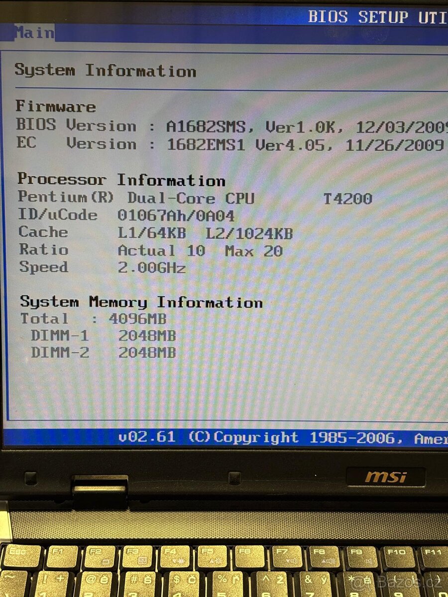 Notebook MSI MS-16G1 (FX600MX) - 8