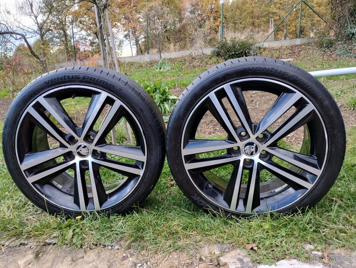 Originál ALU kola Škoda Rapid/Fabia R17 + letní pneu - 8