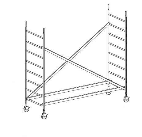 Pracovní věž / lešení Eurosolo-S3 (pojízdné) - NOVÉ - 8